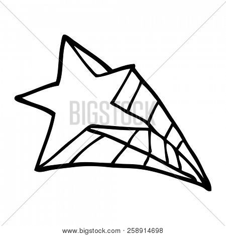 line drawing cartoon shooting star