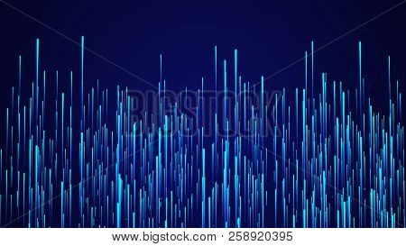 Abstract Speed Background. Starburst Dynamic Lines Pattern. Abstract Data Flow Background. 3D Render