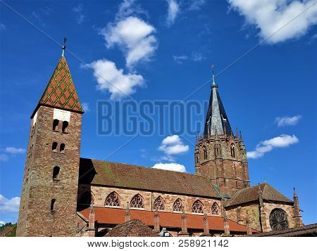 Roof And Towers Of Saint Peter And Paul Church Wissembourg, France