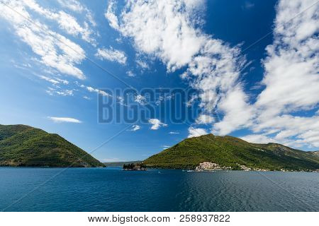 Dramatic View Of The Our Lady Of The Rock And The Sveti Dordje Churches On Neighboring Islands In Th