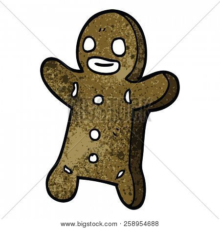 cartoon doodle gingerbread man