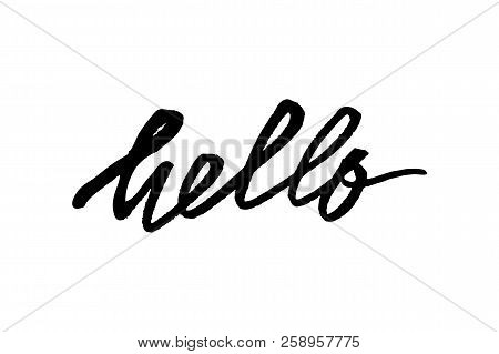 Slogan Hello Phrase Graphic Vector Print Fashion Lettering Calligraphy