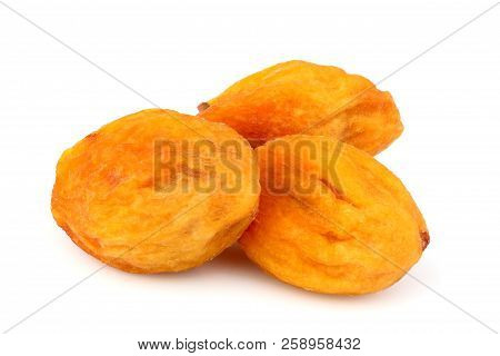 Dried Apricots, Uryuk, Kuraga Isolated On White Background.