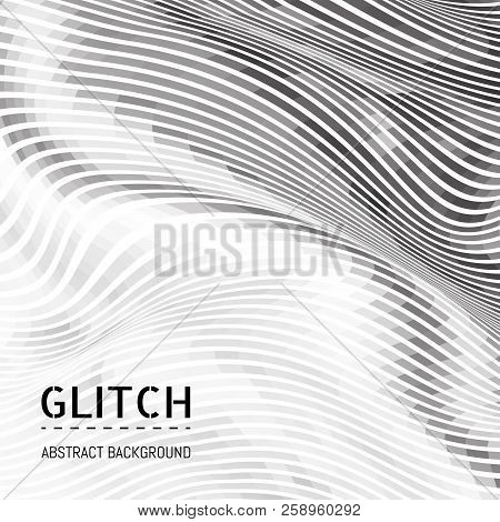 Abstract Mochrome Background. Optical Illusion Of The Motion Of Geometric Shapes.