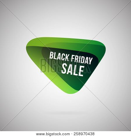 Black Friday Sale Abstract Gradient Geometric Icon Vector Illustration. Blanc Color Emblem For Logo,