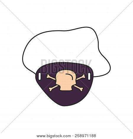 Eye Patch Icon. Cartoon Eye Patch Vector Icon For Web Design Isolated On White Background