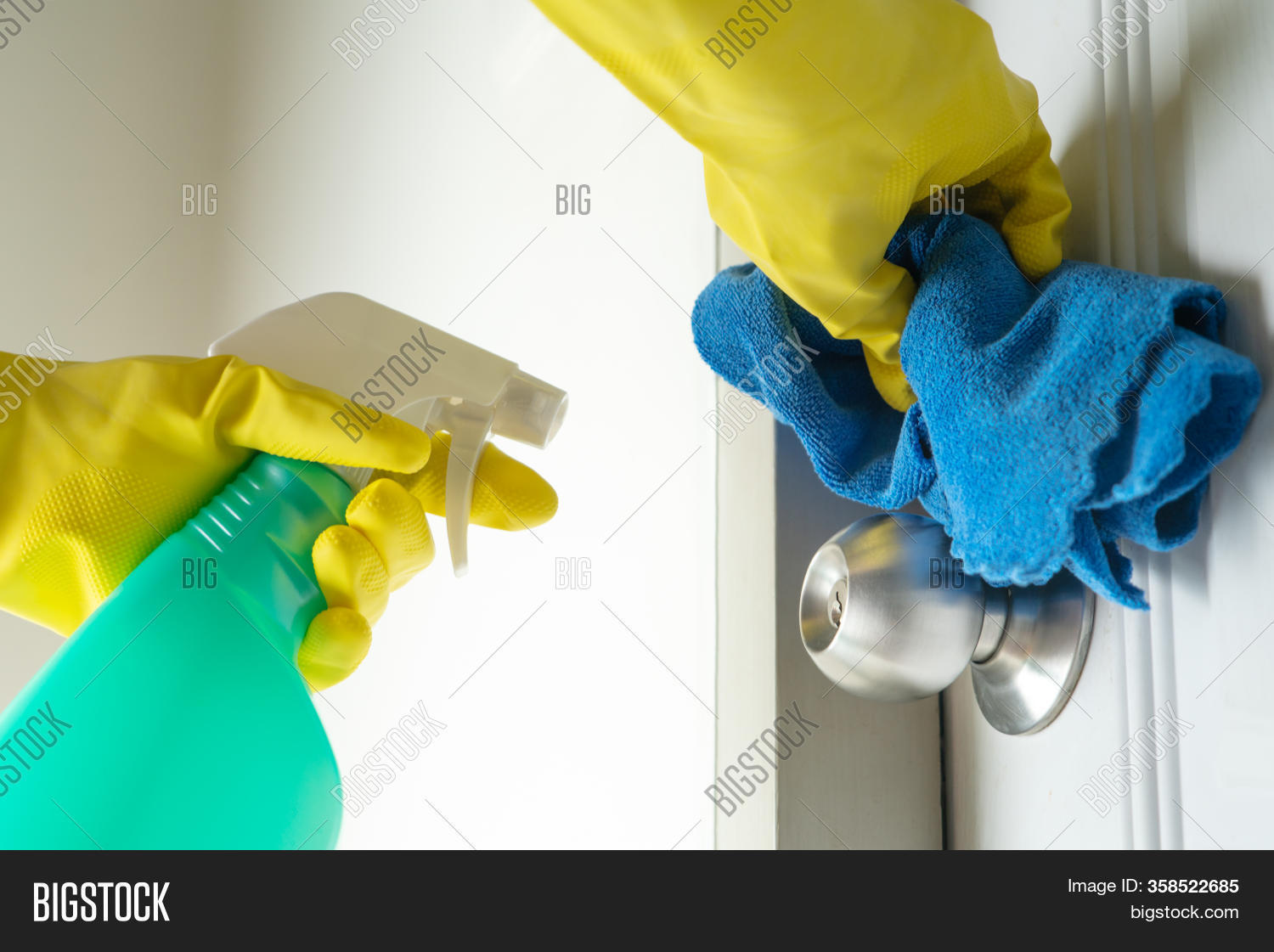Cleaning Door Knob Image & Photo (Free Trial) Bigstock