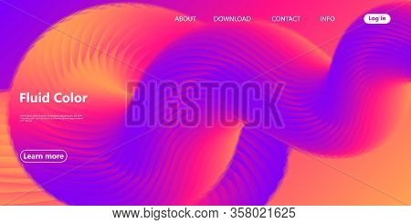 Vibrant Color. Fluid Shape. Abstract Flow. Vibrant Gradient. Trendy Poster. Colorful Futuristic Grad