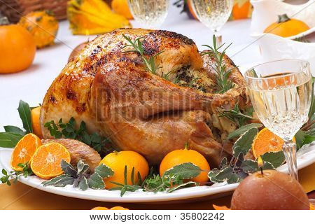 Fiesta de pavo asado
