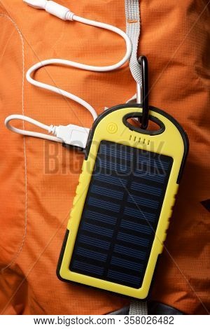 Portable solar cell for nature excursions.