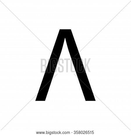 Lambda Greek Alphabet Icon Vector Template Design Trendy