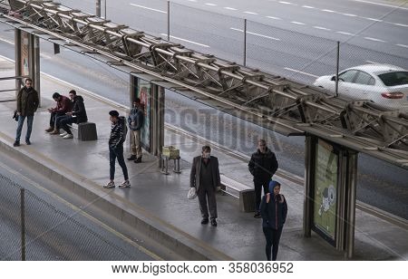 Istanbul, Turkey - 20 March, 2020:  A Man Wearing Face Mask To Protect From Corona Virus (covid-19) 