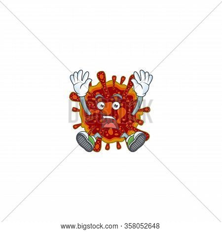 A Stunning Deadly Coronvirus Cartoon Character With Happy Face