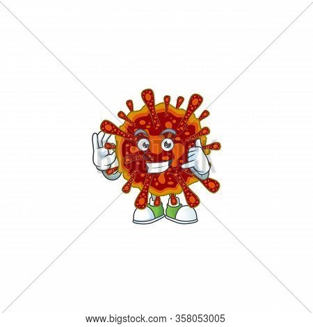 Call Me Funny Gesture Deadly Coronvirus Mascot Cartoon Design