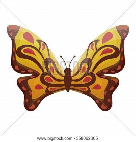 Monarch Butterfly Icon. Cartoon Of Monarch Butterfly Vector Icon For Web Design Isolated On White Ba
