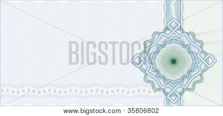 Zabezpečený Tisk gilošovaného podkladu pro osvědčení, doklad nebo bankovek / Vector