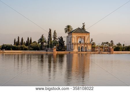 The Menara Gardens Are Botanical Gardens Located To The West Of Marrakech, Morocco, Near The Atlas M