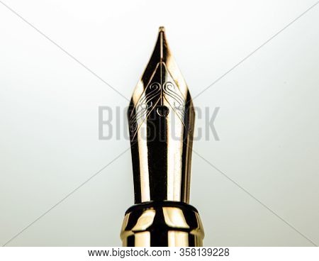 Fountain Pen On A White Background Close Up
