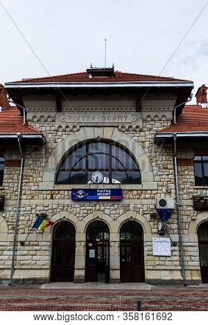 Piatra Neamt, Romania - June 22, 2019: Piatra Neamt Railway Station, The Main Railway Station In Nea