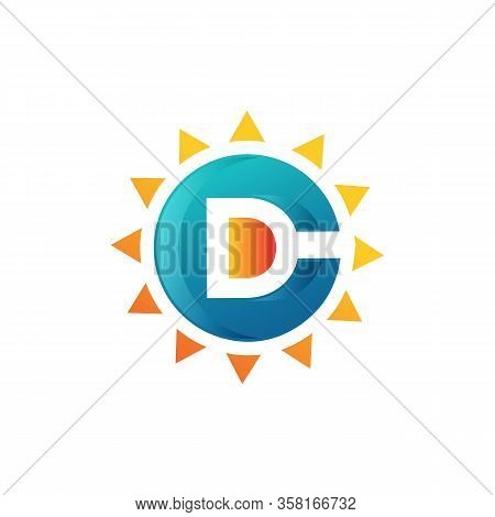 Modern Design Letter Dc With Blue Color On The White Background. Letter Dc Vector Design Template. V