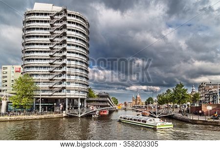 Amsterdam, Netherlands - May 25, 2019: Regardz Meeting Center Known As Zilveren Toren Amsterdam Next