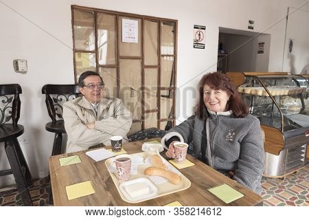 Nemocon, Cundinamarca / Colombia; March 24, 2018: Almojabaneria, A Kind Of Cafeteria Or Bakery Whose