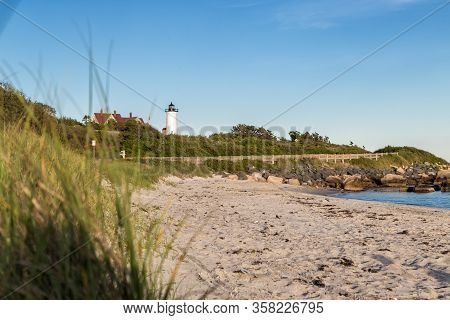 Nobska Lighthouse In Falmouth, Massachusetts, United Satates Of America