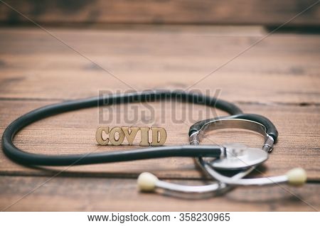Coronavirus 2019-ncov Wooden Letters Stock Photo. Epidemic Virus Respiratory Syndrome Stock Photo. C