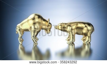 Bull And Bear Economy Concept