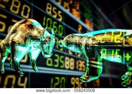 Bull And Bear Economy Concept