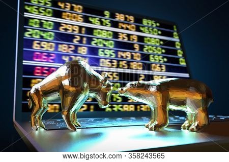 Bull And Bear Economy Concept