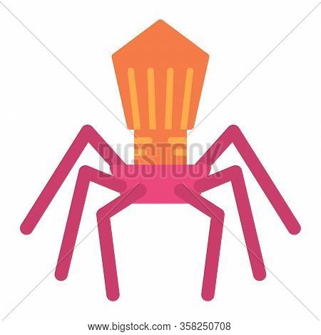 Virus Structure Icon With Modern Flat Style Icon Color Or Colorful Vector