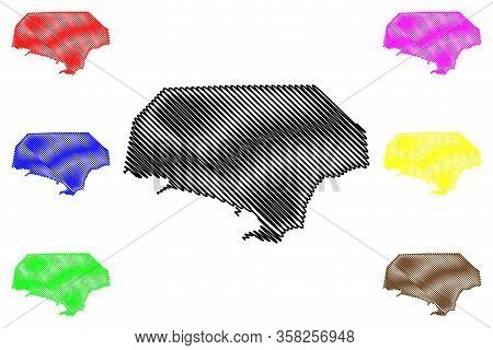 Kingston City (commonwealth Of Australia, Territory Of Norfolk Island) Map Vector Illustration, Scri