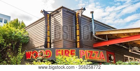 Bellingham, Washington - July 8, 2019: Located On Bellingham Bay With Mount Baker As Its Backdrop, B