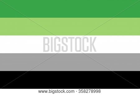 Aromantic Pride Community Flag, Lgbt Symbol. Sexual Minorities Identity. Vector Illustration