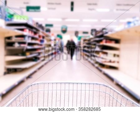 Empty Shelves From Panic Buying