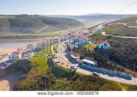 Aerial from Odeceixe in Alentejo Portugal