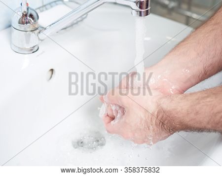 Wash Hands With Soap. Coronavirus Protect. Covid-2019 Prevention