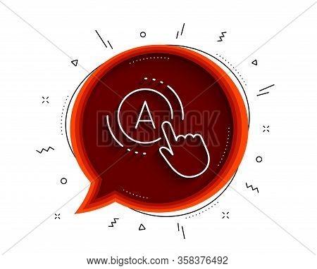 Ab Testing Line Icon. Chat Bubble With Shadow. Ui Test Button Sign. Thin Line Ab Testing Icon. Vecto