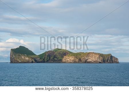 Island Of Ellidaey, Part Of Vestmannaeyjar Island Group In Iceland