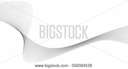 Abstract Wave Element For Design. Digital Frequency Track Equalizer. Stylized Line Art Background. V