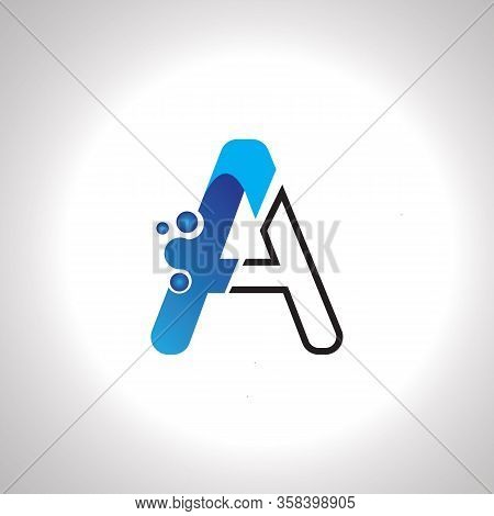 Letter A With Antom Creative Logo Or Symbol Template Design