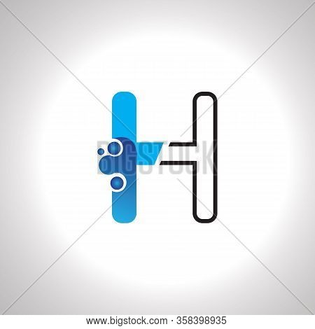 Letter H With Antom Creative Logo Or Symbol Template Design