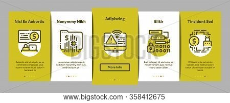 Pentesting Software Onboarding Mobile App Page Screen Vector. Pentesting Programming Code, Cybersecu