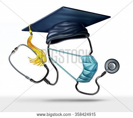 Virus Outbreak And Students As Deadly Public School Health Risk And Coronavirus Disease And Flu Or I
