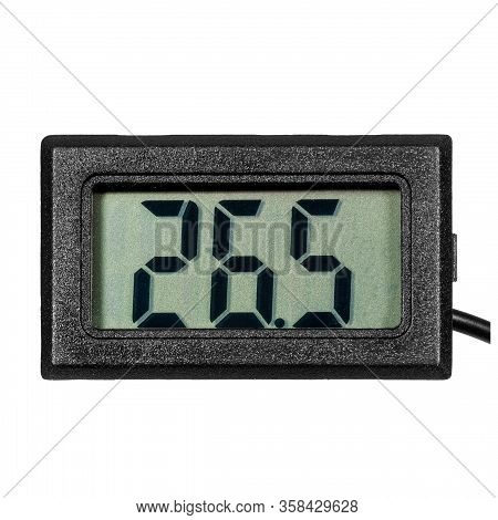 Digital Thermo-hygrometer With Numbers On The Lcd Display Isolated On White Background