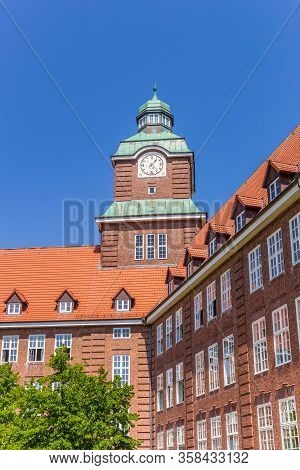 Tower Of The Old Gymnasium School In Flensburg, Germany