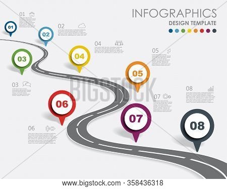 Infographic Design Template With Place For Your Data. Vector Illustration.