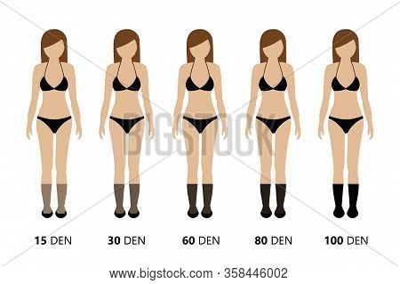 Overview Of The Opacity Of Socks Vector Illustration Eps10