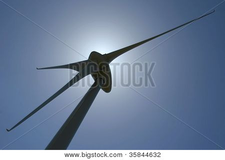 Wind Mill Power Generator Backlit